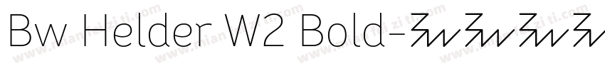 Bw Helder W2 Bold字体转换